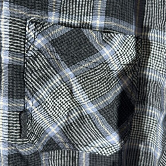 FREE PEOPLE WILDSIDE PLAID TUNIC TOP IN Blue Black Plaid XS New - Picture 8 of 9